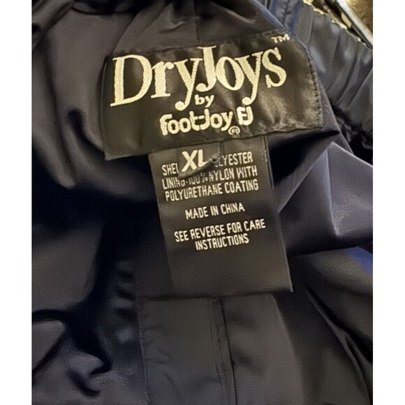 FootJoy FJ DryJoys Pants Mens XL Black Golf Waterproof Rain Full Side Zip Snaps - Picture 8 of 9